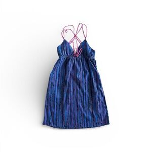 Billabong Blue and Purple Striped Midi Dress